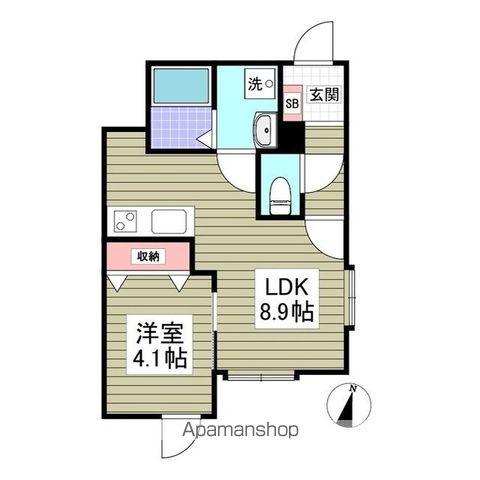 FOREST(1LDK/1階)の間取り写真