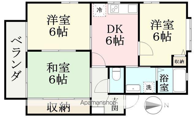 グランシャリオ(3DK/2階)の間取り写真