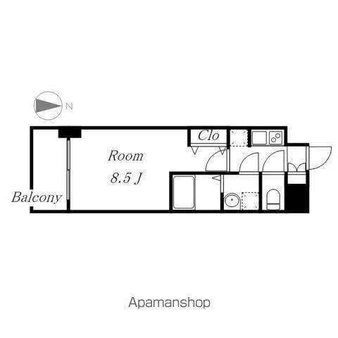 S-RESIDENCE浄心Ⅱ(1K/1階)の間取り写真