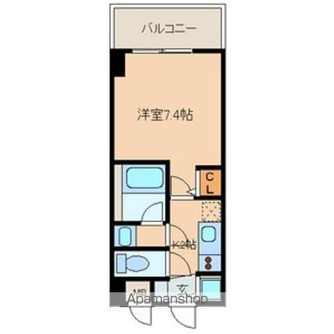 カーサビアンカ黒川(1K/6階)の間取り写真