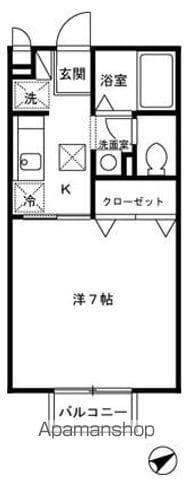 タウン・コート槐(1K/1階)の間取り写真