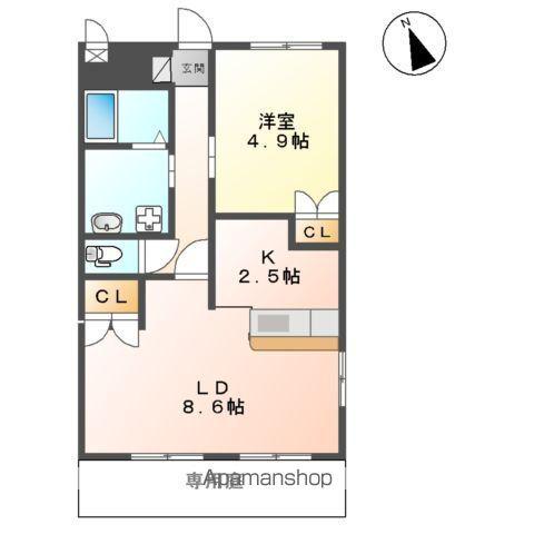 RADIARE(1LDK/1階)の間取り写真