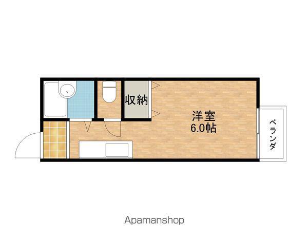 プラザエイト(ワンルーム/2階)の間取り写真