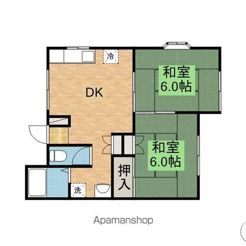 ハイツブリッジ(2DK/1階)の間取り写真