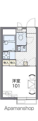 レオパレスバード(1K/1階)の間取り写真
