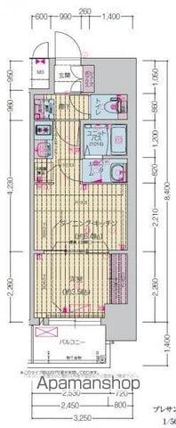 プレサンス上前津エレスタ(1DK/2階)の間取り写真