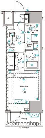 DIPS赤羽RESIDENCE(1K/12階)の間取り写真