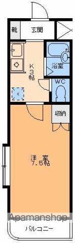 コーポNK(1K/1階)の間取り写真