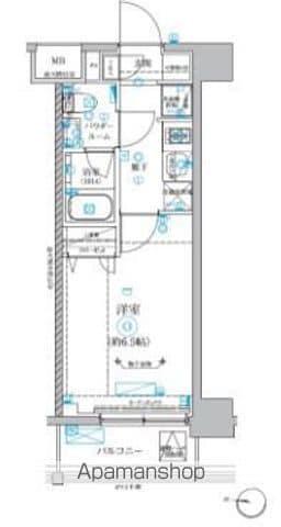 RELUXIA横濱東(1K/7階)の間取り写真