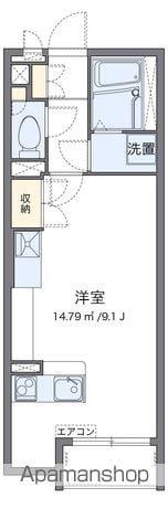 ミランダシュエットメジロ(ワンルーム/2階)の間取り写真