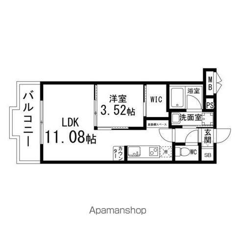 カーサヴェルデ高森(1LDK/3階)の間取り写真
