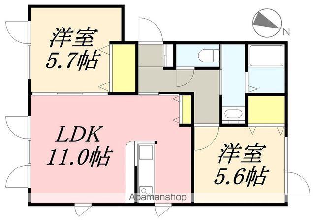 アヴェクトア(2LDK/1階)の間取り写真