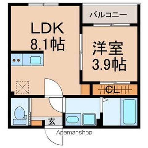 BON APPETIT(1LDK/2階)の間取り写真