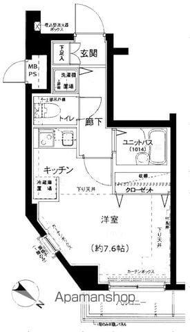 メインステージときわ台(ワンルーム/5階)の間取り写真