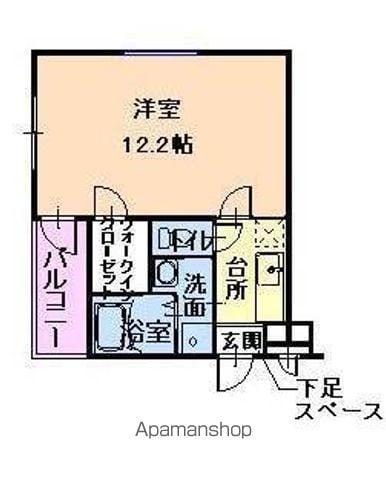 フジパレスあびこ(1K/1階)の間取り写真