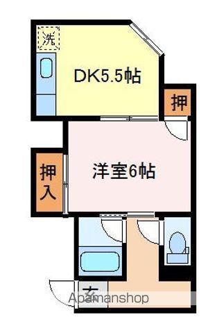 エースハイツ(1DK/3階)の間取り写真