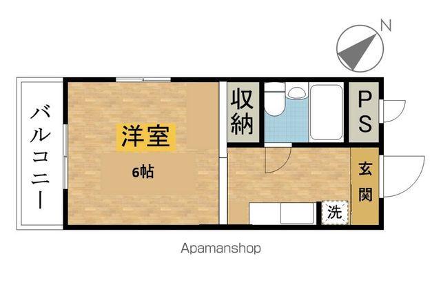 三和ビル(1K/1階)の間取り写真