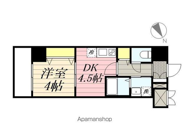 ラグゼナ松戸(1DK/9階)の間取り写真