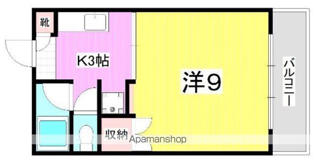 永田ハイツ(1K/3階)の間取り写真