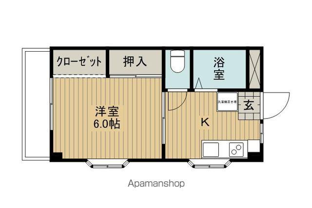 アルペンハイツ(1K/4階)の間取り写真
