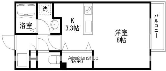 ハイツエイト1(1K/1階)の間取り写真