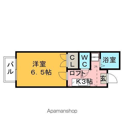 パンシオンビラA棟(1K/1階)の間取り写真