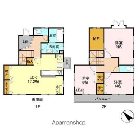 東武鉄道野田線 江戸川台駅 徒歩13分 2階建 築29年(3LDK)の間取り写真