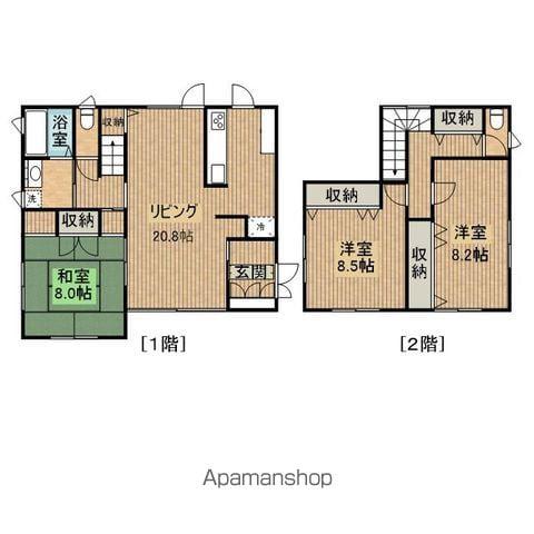 東北本線 古館駅 徒歩6分 2階建 築16年(3LDK)の間取り写真