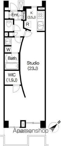 BRILLIA IST三軒茶屋アイビーテラス(ワンルーム/3階)の間取り写真