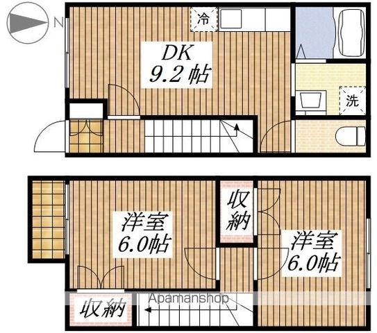 アンプルールブワＨＩＲＯ(2DK)の間取り写真
