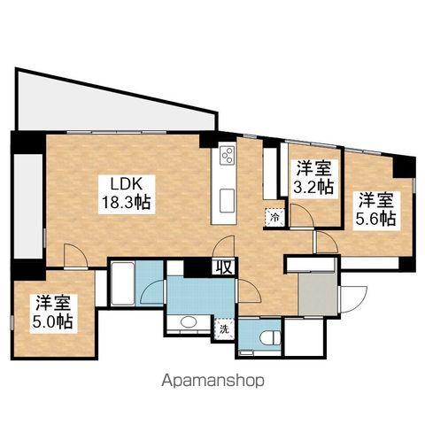 MOTHER(3LDK/8階)の間取り写真