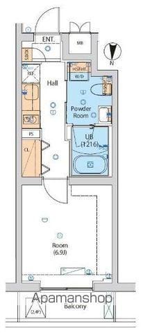 エストゥルース小竹向原(1K/4階)の間取り写真