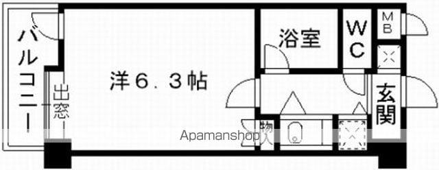 朝日プラザ新町(1K/7階)の間取り写真