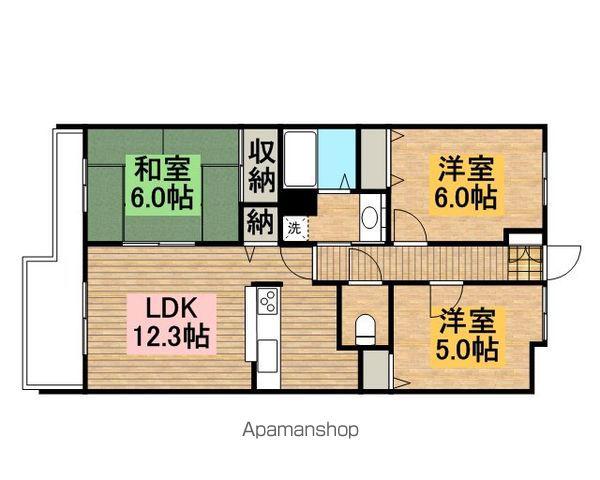 ソレイユ松戸(3LDK/1階)の間取り写真