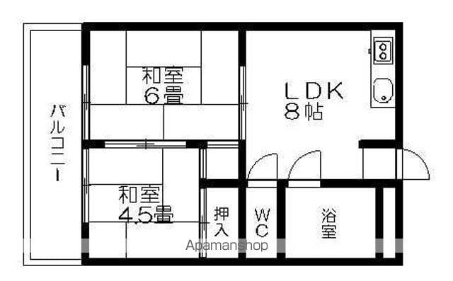 グリーンハイツ双葉(2DK/3階)の間取り写真