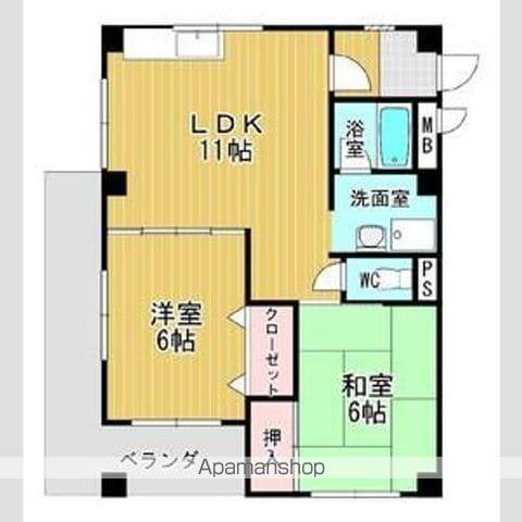 レジデンス細米(2LDK/2階)の間取り写真