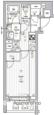 THE PREMIUM CUBE G 大崎(1K/3階)の間取り写真