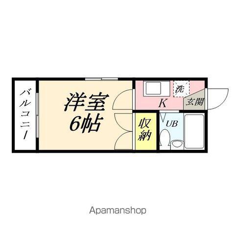 トレンディー1(1K/3階)の間取り写真