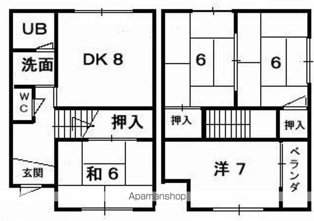 小篠ハイム(4DK)の間取り写真