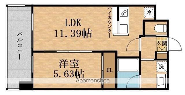 プレジオ塚本アジアン(1LDK/4階)の間取り写真