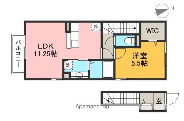 シイノキ(1LDK/2階)の間取り写真