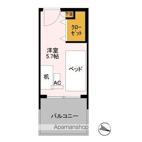 ロイヤルパークスER万代 SHARE万代(ワンルーム/2階)の間取り写真