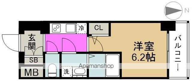 ORSUS大阪福島(1K/5階)の間取り写真