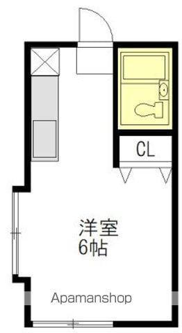 プチメゾン北條(ワンルーム/2階)の間取り写真