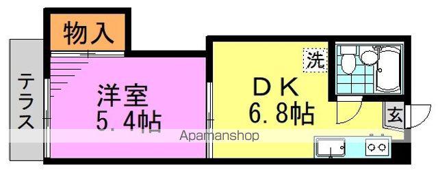 メゾンプラターヌ(1DK/1階)の間取り写真