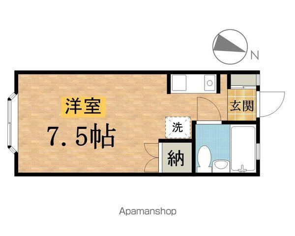 メゾン片倉(ワンルーム/1階)の間取り写真