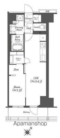 WORVE横浜伊勢佐木町(1LDK/8階)の間取り写真