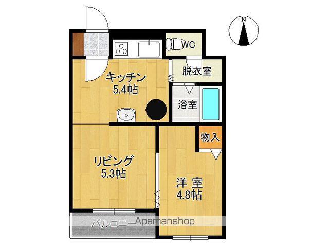 クラッシー西8条倶楽部(1LDK/1階)の間取り写真