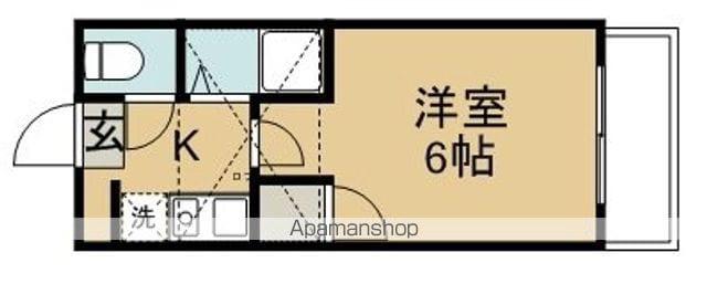 アップルハウス中山3(1K/2階)の間取り写真