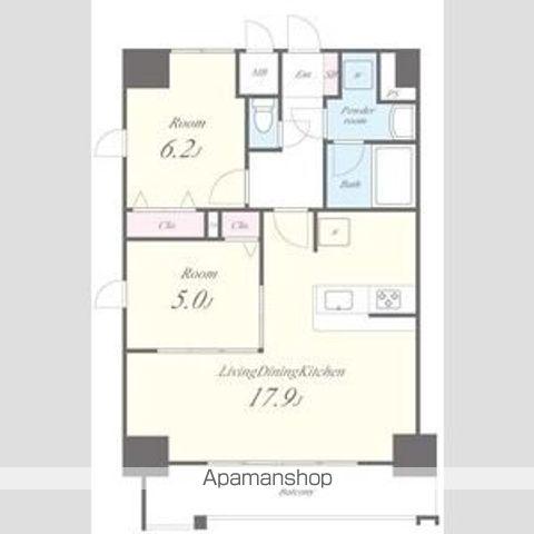 トレヴィ高岳(2LDK/11階)の間取り写真